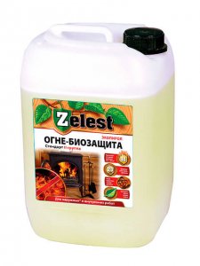 Огне-биозащита стандарт 2 группы (ЗЕЛЕСТ ЭКОПИРОЛ бесцветный 20 кг)